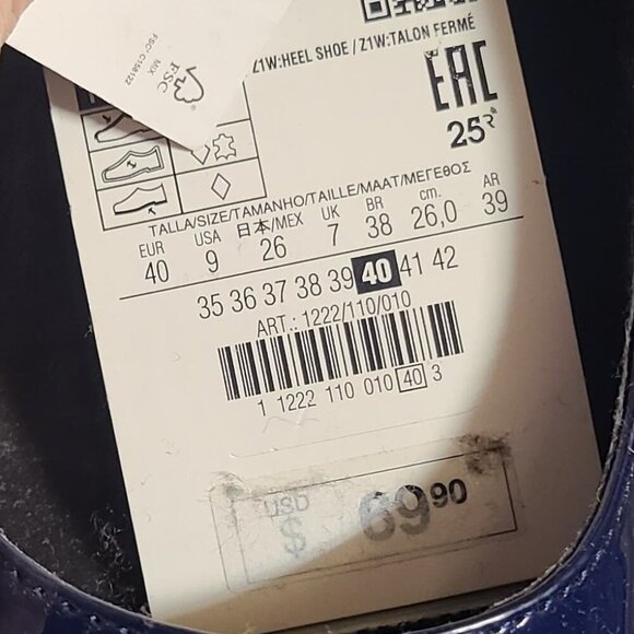 Zara PATENT LEATHER SHOES WITH WIDE HEEL SIZE USA 9 26.0 CM 1222/110/010 - Picture 3 of 3